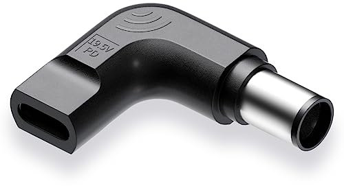 QYD USB-C-auf-DC-Stecker 7.4 * 5.0mm Adapter, PD USB C Buchse auf DC Dell Adapter Stromversorgungskonverter, Adapter USB Type C auf DC 7.4mm für Dell Latitude Inspiron Chromebook Precision Vostro XPS