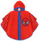 PERLETTI Spinnenmann Regencape Blau für Kinder - Spider wasserdichte Regen Poncho mit Kapuze und Knöpfe - Regenmantel Venom mit Spinnennetz - Regenjacke Jungen 3 4 5 6 Jahre (Rot)