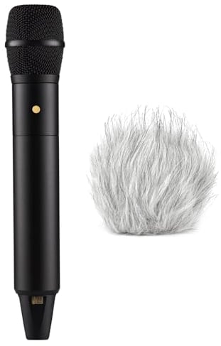 Rode Interview PRO Wireless Microphone with Recording Function for Content Creation, Media and Interviews + Keepdrum Fur Wind Protection White