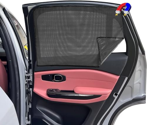 Mmyzao Pare Soleil Voiture Bébé Arriere Magnétique,2 Pièces Cache pour Fenêtre,Chaussettes Voiture Soleil,Bloquer Les Rayons UV Anti Moustiquaire,Taille Universelle pour Plupart des Voitures