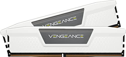 CORSAIR Vengeance DDR5 48GB (2 x 24GB) Bis zu 6000MHz Intel RAM | Arbeitsspeicher für Gaming-PCs, Kompatibel mit Intel XMP 3.0, CL30, Weiß, CMK48GX5M2B6000C30W