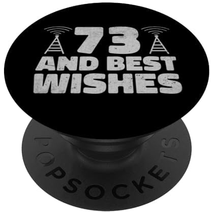 73 und die besten Wünsche! Amateurradio Ham Radio PopSockets mit austauschbarem PopGrip