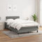 OHOOWOO Boxspringbett mit Matratze Dunkelgrau 120x200 cm Stoff,Entspannter Schlaf mit unserem Boxspringbett Höchster Komfort für erholsame Nächte