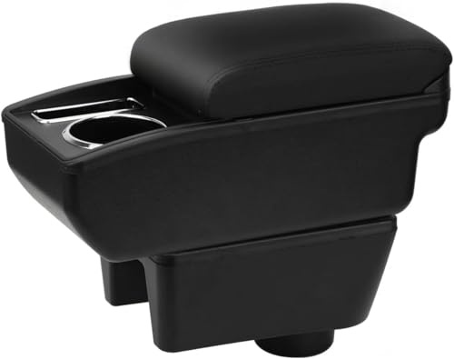 LiLiHeng Bracciolo per Fiat 500X, Bracciolo Console Centrale Poggiabraccio Braccio Portaoggetti Doppio Spazio di Archiviazione.