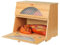 Leader Accessories Double Decker Bamboo Bread Bin 2-Layer Bread Box Large Capacity Bread Storage for Kitchen translucent window 15.3x9.8x13