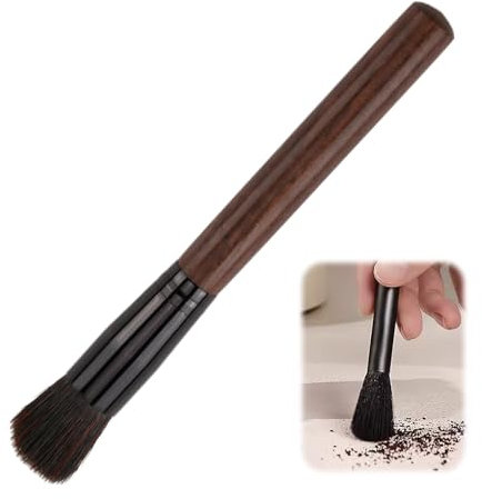 Cepillos para Cafeteras, Accesorios para Máquina de Café y Portafiltro, Mango de Madera Premium, Herramienta Barista con Cordón para Fácil Almacenamiento