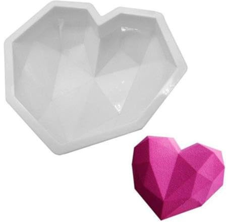 Van Der Linn Silicone 3D Heart Shape Giant Cake Mould Wax MELT Chocolate Baking SOAP