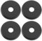 ECSiNG 4pcs 16mm Radiator Pipe Cover Collar, 70mm Diameter, for Radiator Wall Pipe Tube Decoration, Black