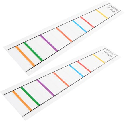BESPORTBLE Transparente Fingerplatzierungsaufkleber Abziehbare Griffbrett Leitfaden Fingersatz Anleitung zum Üben aus Pvc 2 Stück für Violine 4/4 Größe für Anfänger