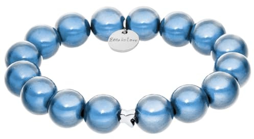 Ella in Love PARIS Perlenarmband Damen Schmuck mit schimmernden Perlen, elastischem Gummifaden und Schmetterlingsanhänger für Frauen und Mädchen