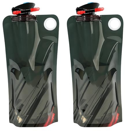 2 Stück Faltbare Trinkflasche,Trinkflasche Faltbar,Festival Wasserflasche Bottle,Wasserbeutel Water Karabiner,Flasche Trinkbeutel Zubehör,Camping Mit Foldable Faltflasche,Outdoor-Camping Portable