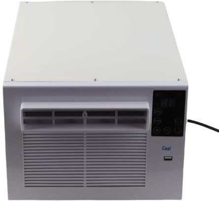 KKPLZZ Condizionatore Portatile, AC Compatto da 280 W con Telecomando e Pannello Touch, modalità Sospensione a Basso Rumore 42 DB, per Dormitorio, Appartamento, Ufficio, Auto, Cam (Spina europea 220