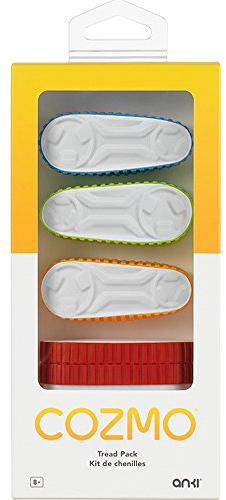 Anki 000-00059 Treads, Farbige Gummiketten für Cozmo, Osmosis Blue, Luminous Lime, New Dawn Yellow und Crimson Flame