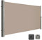 LARMNEE Toldo Lateral, Toldo Retráctil con Fijación al Suelo, 180 x 350 cm, Pantalla para Privacidad, Parasol, Resistente al Viento, Toldo Lateral para Balconesy Terrazas, Taupe ETP1835BP02