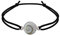 LES POULETTES BIJOUX - Armband Elastisch Link Runde Heiliger Lucia Augen Silber 925 - Schwarz