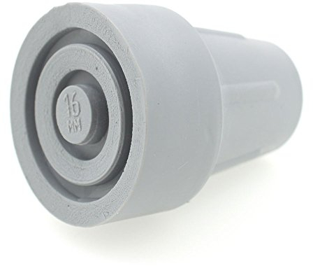 Hochwertige Endkappen aus Gummi (2 Stück) – wählen Sie Ihre Größe/Farbe (16 mm, Grau)