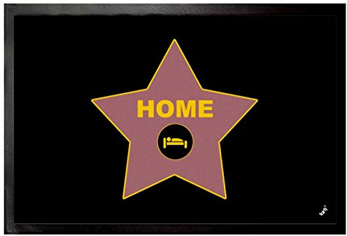 1art1 Hollywood Home Star Walk of Fame Fußmatte Dekomatte Innenbereich | Design Türmatte 60x40 cm