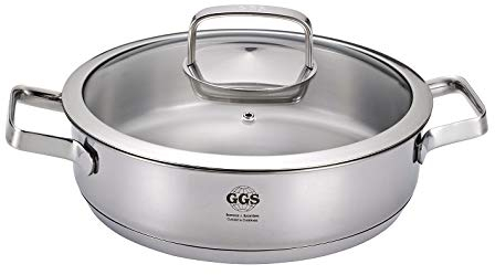 18/10 Edelstahl 10 teiliges Kochtopf Set mit Glas Deckel Service Induktion