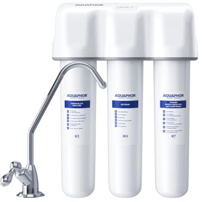 AQUAPHOR Wasserfiltersystem Crystal H mit Filter K3, K7, KH für hartes Wasser.