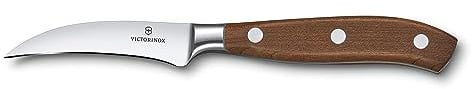 Victorinox Grand Maître, Office Knife, Extra Sharp Blade, Straight Edge, 8 cm, Noble Wooden Handle, Stainless Steel, Brown