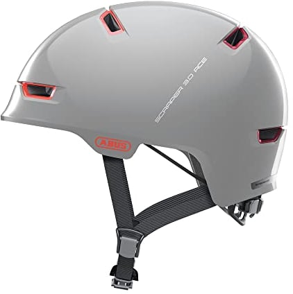 ABUS 86959 Fahrradhelm, Grau (Alaska Grey), M (54-58 cm)