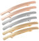Lurrose 6 x automatische Haarspangen, einfache Haarspangen, Pferdeschwanz-Hersteller, Styling für tägliches Tragen (Gold, Silber, Roségold)