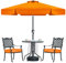 MasterCanopy Parasol de 230 cm Fe-Al Market Parasol de table d'extérieur avec 8 baleines robustes, orange