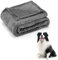 Nobleza Hundedecke Weiche Fleecedecke Waschbare Deck für Haustier Hunde Katzen Welpen Weiche Warme Matte, Grau 120 * 100cm