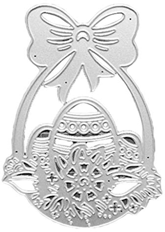 Kcibyvx Stanzschablone Osterei Frühlingsblumenkorb Prägeschablonen Stanzformen Schablonen Für Scrapbooking, Fotopapier, Karten, Handwerk Prägen DIY Herstellung Geburtstag Geschenk Neujahrsgeschenk