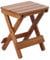 GUSTAR Chaise de Douche, Portable Extérieur Ménage Carré Bambou Tabouret Banc de Douche en Teck Meubles Pliants Chaise de Pêche Siège Tabouret de Douche Repose-Pieds de Douche