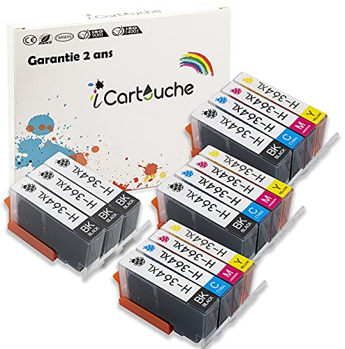 icartouche Tintepatrone Kompatibel für HP 364XL Deskjet 3070 3520 Officejet 4610 4620 Photosmart 5510 5520 6510 6520 7510 7520 C3640 C5300 C5380 C5390 C6300 C6340 C6350 C6380 (6BK 3C 3M 3Y)