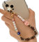 Smiley Face Perlen Telefon Charm Strap Mobile Phone Beads Lanyard böhmisches Design Handgelenkkette Handykette Anti-Lost Mobile Phone Chain Wrist Bracelet Phone Charm Strap Cord Lanyard für Damen