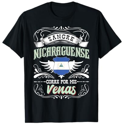 Camisa de Nicaragua Sangre Nicaragüense Corre Por Mis Venas Camiseta