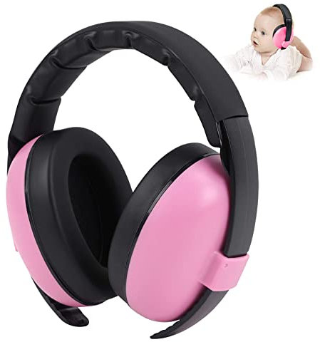 YANKUIRUI Baby Gehörschutz Kopfhörer mit Geräuschunterdrückung für Babys für 3 Monate bis 3 Jahre, Flugzeuge, Schlafen, Feuerwerk, Konzert (Rosa)