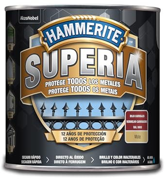 Hammerite Superia Esmalte antioxidante al agua Mate Rojo Carruajes 2,5 L