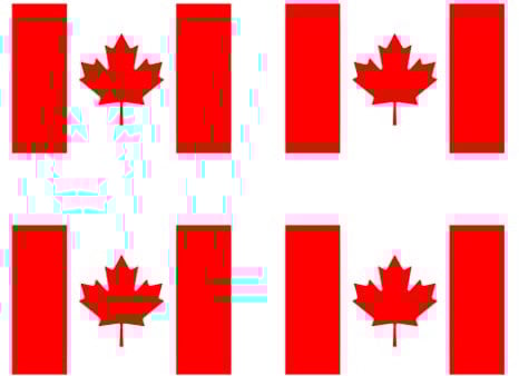 Set of 4 CANADA Flag Temporary Tattoo Waterproof Lasts 1 week Flag for country support CANADIAN FLAG