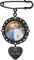 Custom4U Personalisierte Foto Broschen Pin Damen Frauen Edelstahl Rund Broschen Anstecknadeln für 2 Fotos Memorial Brautstrauß Anhänger Foto Charm Schwarz für Hochzeit Boutonniere Brautstrauß