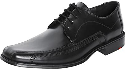 LLOYD Herren Schnürschuhe Dagan | Männer Businessschuhe | Derby | Normalweit | Leder | Schnuerer | straßenschuhe | Schnuerung, SCHWARZ, 51 EU / 15 UK