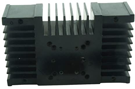 Kühlkörper, COB, Aluminiumlegierung, 78 x 46 x 25 mm, LED-Kühlkörper, 1 Stück, ILA-HSINK-78 x 46 x 25 mm-BLK-K