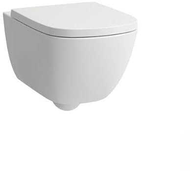 Laufen Palomba WC suspendido inodoro de cisterna baja, sin borde, H820802, Color: blanco mate