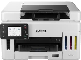 Canon MAXIFY GX6550 Drucker für den Heimgebrauch & Büro – Farbdrucker & Scanner All-in-One Kabellos | MegaTank Tintenstrahldrucker, Kopierer & Scanner | WLAN & Ethernet-Verbindung A4-Drucker