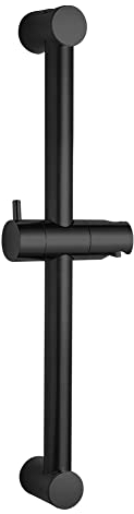 OFFO Shower Riser Rail, 44cm Wall Mounted Shower Rail Adjustable Distance 30 to 43cm with Handheld Shower Head Holder Replacement for Shower, Matte Black