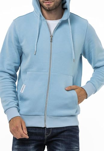 Cipo & Baxx Herren Sweatjacke Hoodie Series – Stylischer Pullover im Modernen Casual Streetwear Stil mit Reißverschluss & Kapuze für Alltag Freizeit & Party