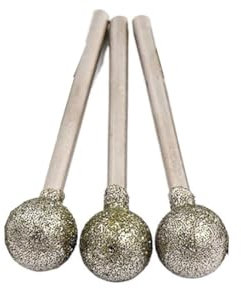 BCOMFY 5 pièces 0.5mm-12mm Boule Ronde rotative Diamant Fraise Foret 2.35/3mm Tige Sculpture sur Verre (Size : 2.35 x 8mm)