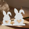 Silikonform Hase, 2 Stück Osterhasen Gießformen, Kaninchen Silikonformen für Kerzen (A)