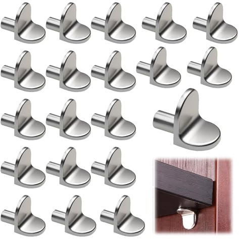 20 Pcs Shelf Support Pegs,Antirust Kitchen Cupboard Shelf Pegs,L Shape Kitchen Cupboard Shelf Supports,Thickened Metal Wardrobe Shelf Pins,for Kitchen Bookcases Closets Cabinets
