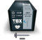 TOX Vis CNECT 4,5x55mm, vis de ferblantier résistantes aux intempéries avec rondelle d'étanchéité en acier inoxydable A2, fixation de baguettes de recouvrement, 200pcs, 1x embout inclus, 152966414555