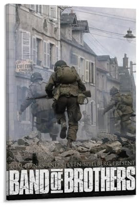Poster der Band of Brothers, moderne TV-Serie, Poster, Druck auf Leinwand, Wandkunst, Poster, Rollbild, Wanddekoration, Heimposter, 40 x 60 cm