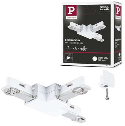 Paulmann 95647 URail Verbinder T-Stück 104x62 mm max. 1.000W Signalweiß Schienensystem
