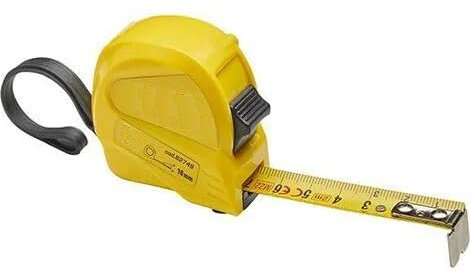 Mètre à ruban professionnel – Mètre à ruban – Flexomètre autobloquant et anti-flexion – Attache à la ceinture – Boîtier compact et résistant – Variétés de mesures (Expert, 3 mètres – 16 mm)